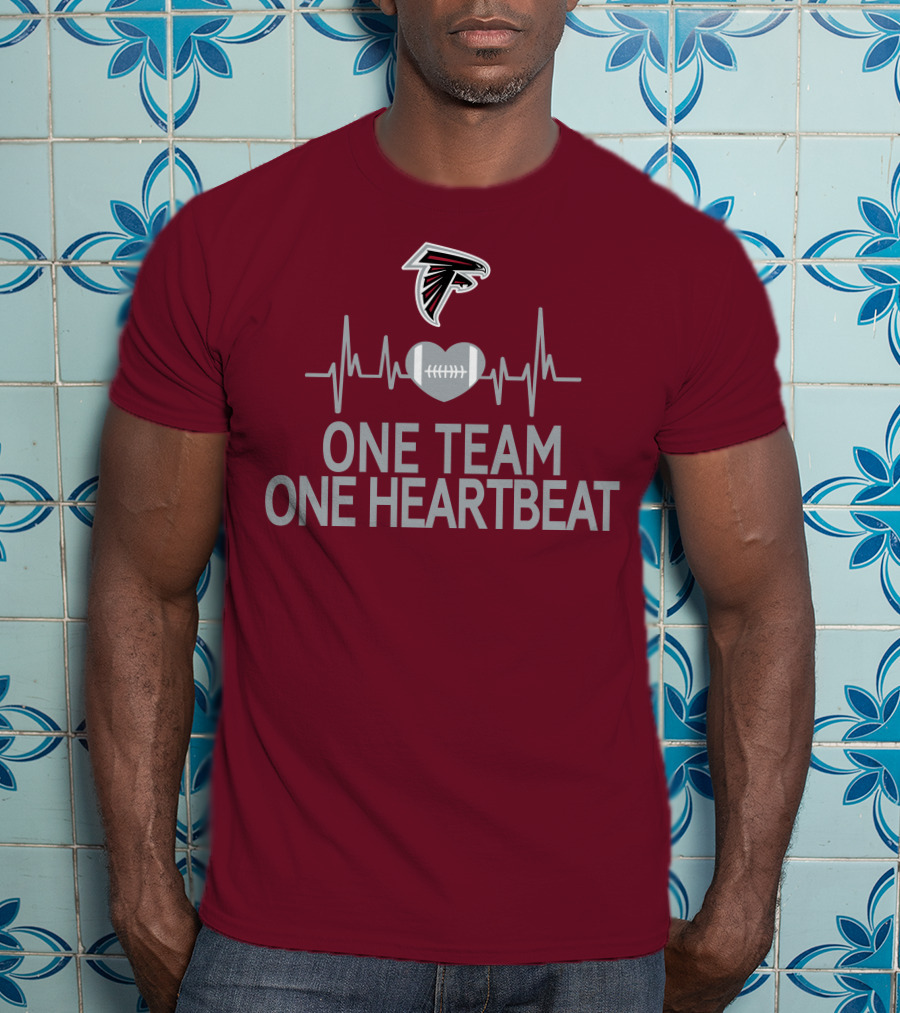 Atlanta Falcons One Team One Heartbeat Football Heartbeat T-Shirt