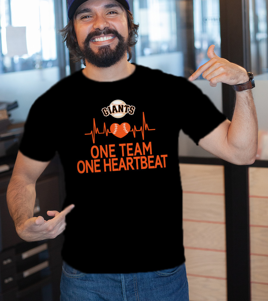 San Francisco Giants Baseball Heartbeat One Team One Heartbeat T-Shirt