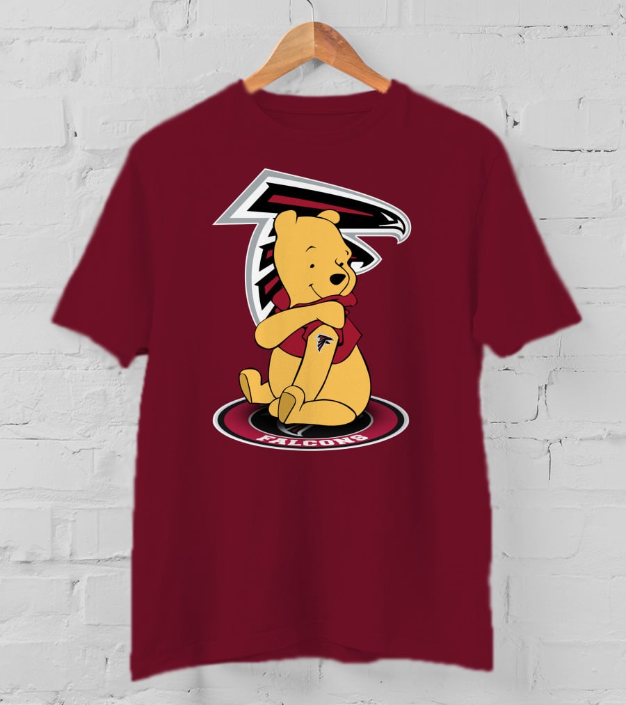 Atlanta Falcons Winnie The Pooh Mascot Crossover T-Shirt