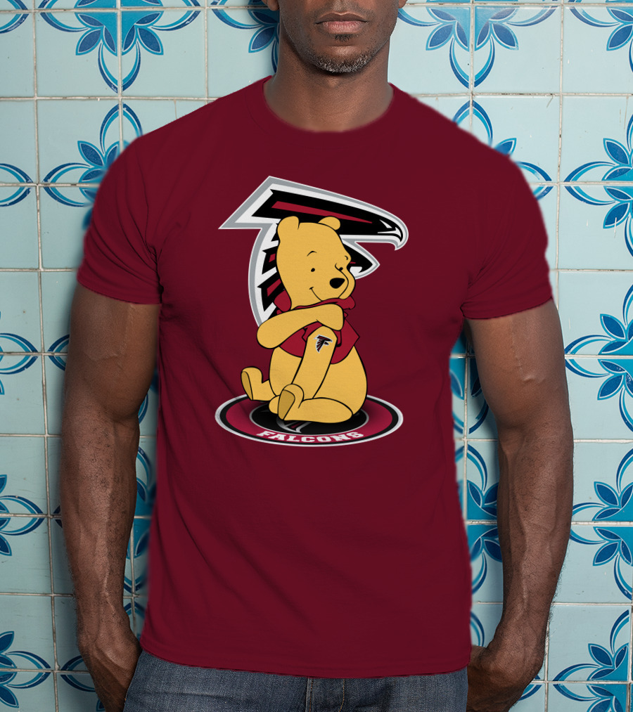 Atlanta Falcons Winnie The Pooh Mascot Crossover T-Shirt