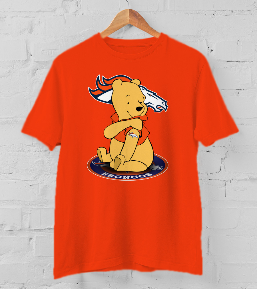 Denver Broncos Winnie The Pooh Football Fan T-Shirt