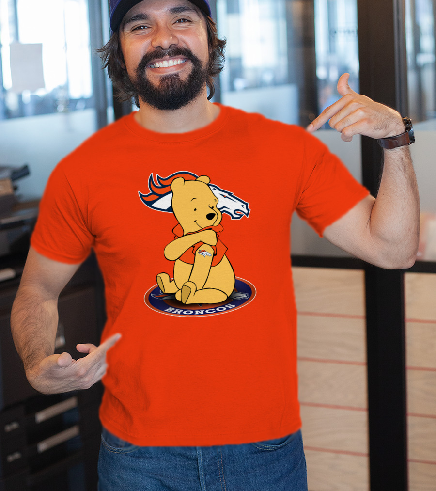 Denver Broncos Winnie The Pooh Football Fan T-Shirt