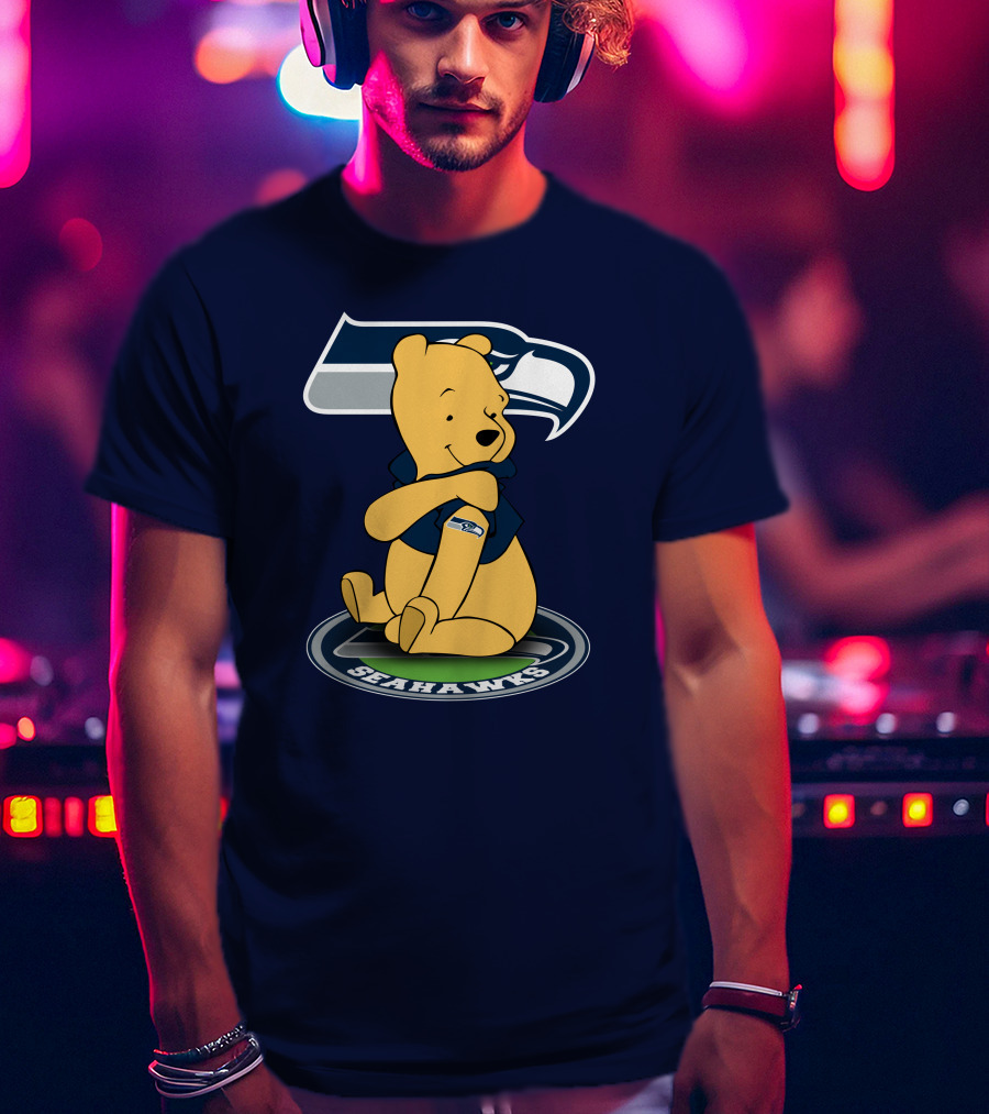 Seattle Seahawks Winnie The Pooh Fan Crossover T-Shirt