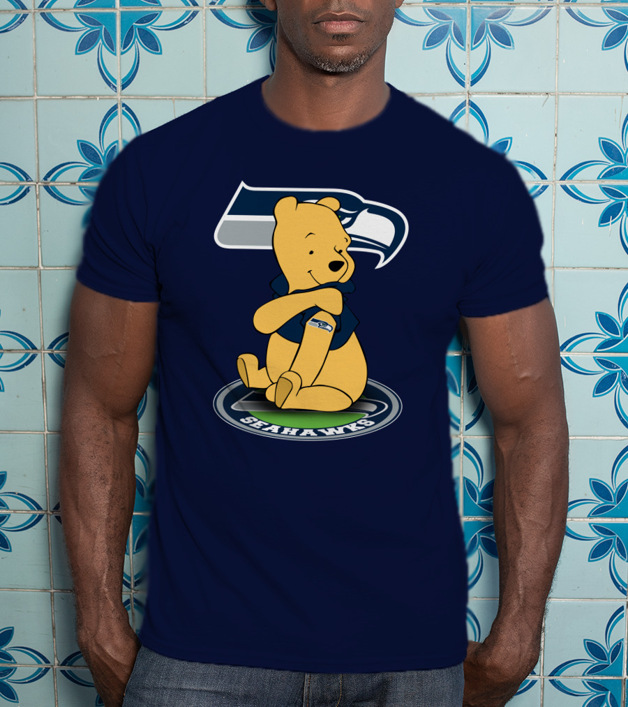 Seattle Seahawks Winnie The Pooh Fan Crossover T-Shirt