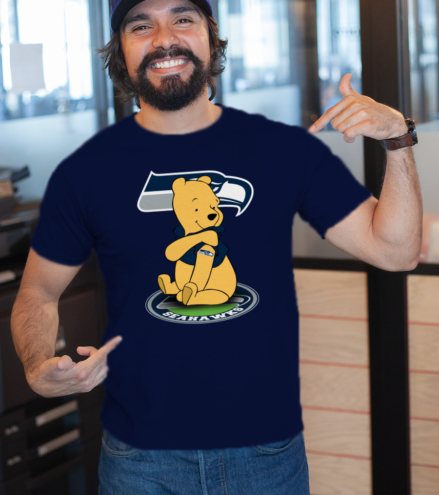 Seattle Seahawks Winnie The Pooh Fan Crossover T-Shirt