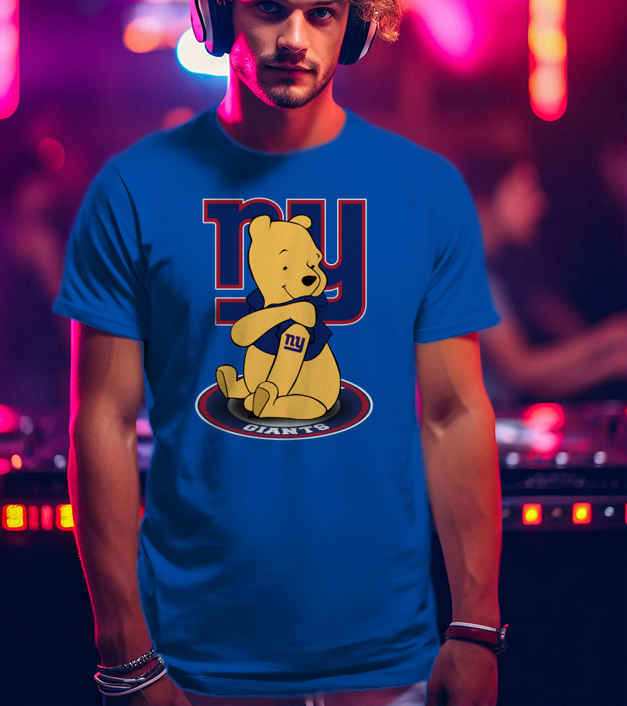 New York Giants Winnie The Pooh Ny Giants T-Shirt