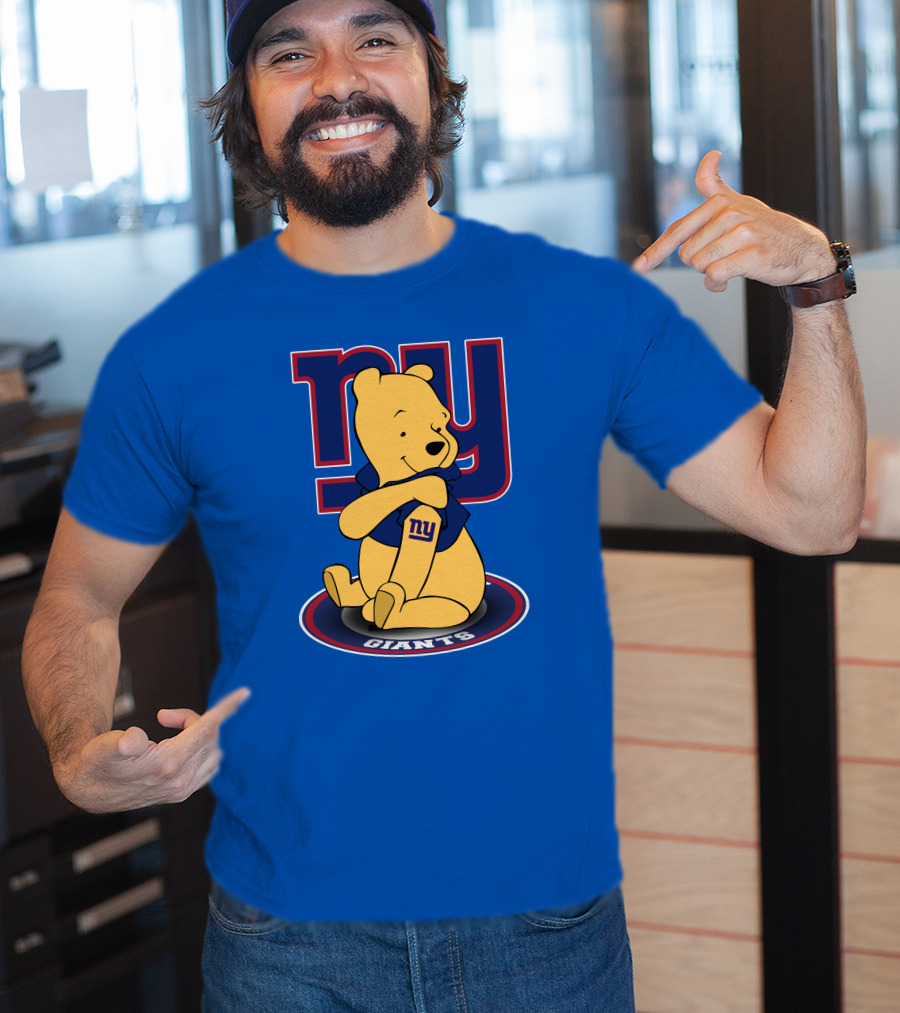 New York Giants Winnie The Pooh Ny Giants T-Shirt