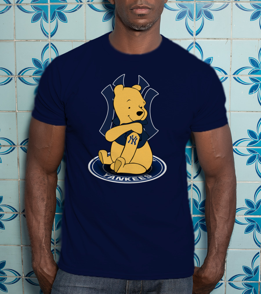 New York Yankees Winnie The Pooh Yankees Logo T-Shirt