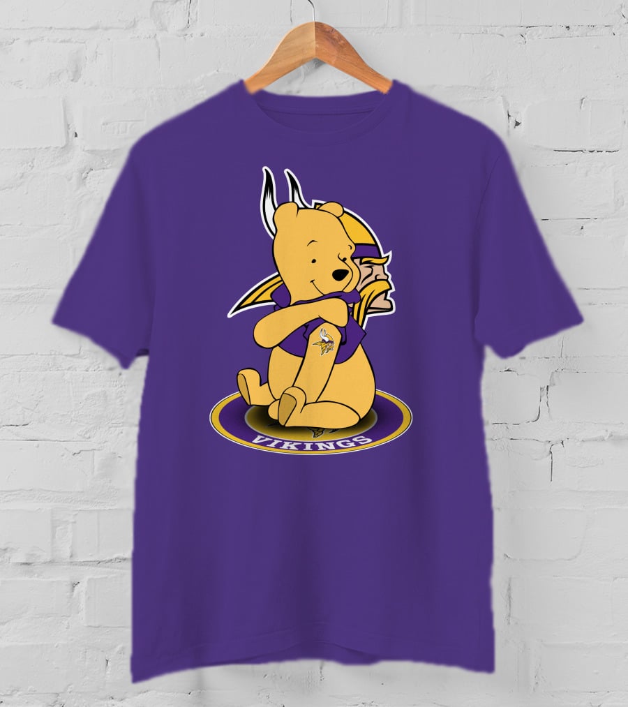 Winnie The Pooh Minnesota Vikings Crossover Fans T-Shirt