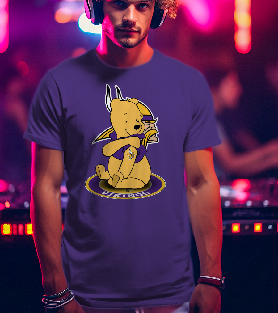 Winnie The Pooh Minnesota Vikings Crossover Fans T-Shirt