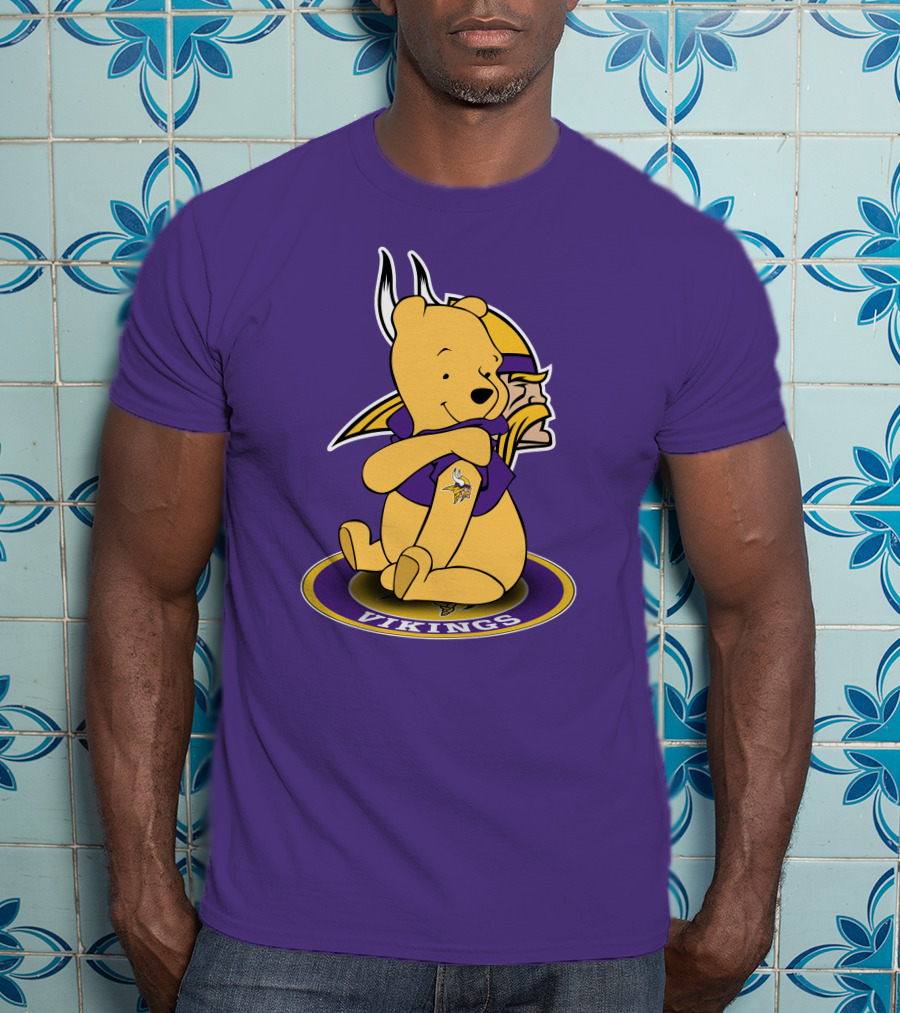 Winnie The Pooh Minnesota Vikings Crossover Fans T-Shirt