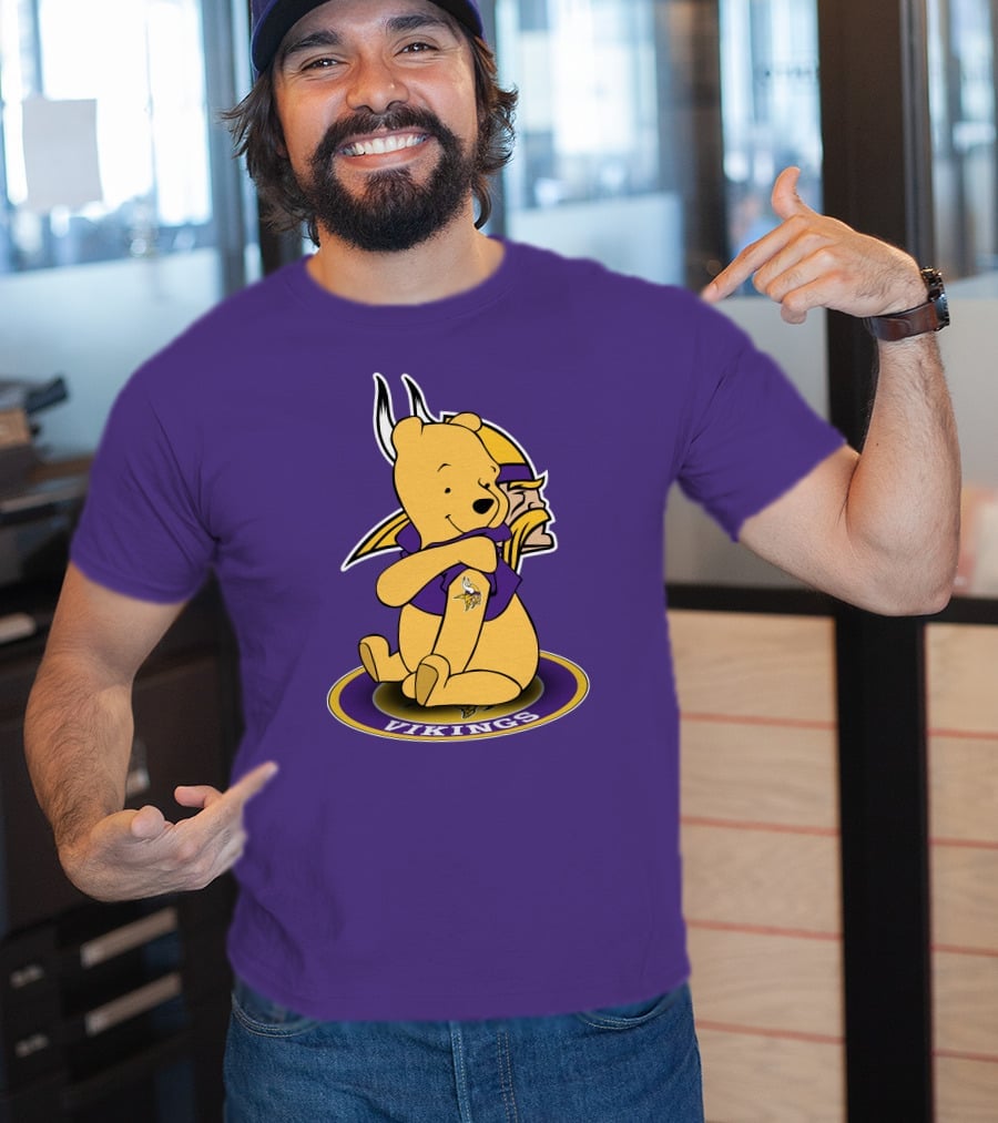 Winnie The Pooh Minnesota Vikings Crossover Fans T-Shirt