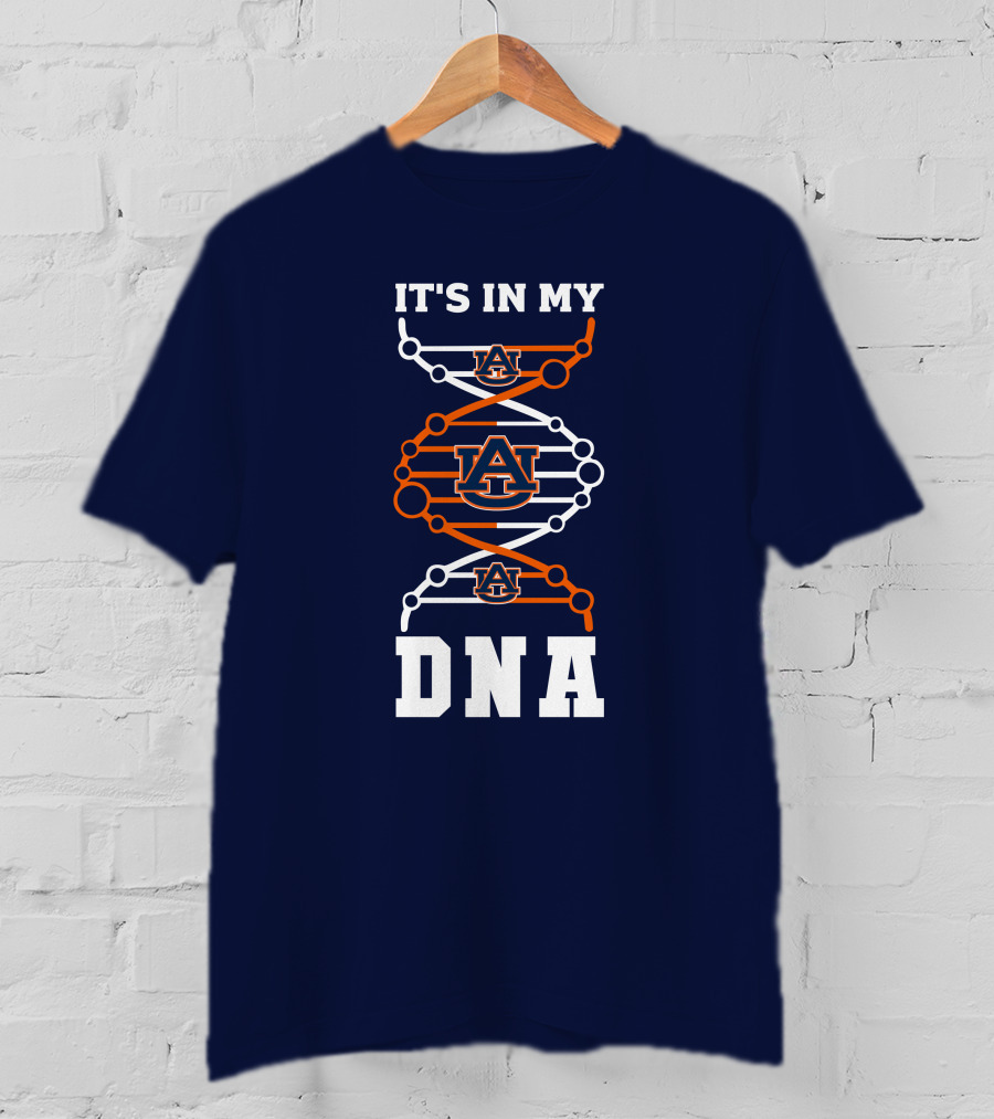 Auburn Tigers It's In My DNA Auburn University Logo DNA Strand T-Shirt