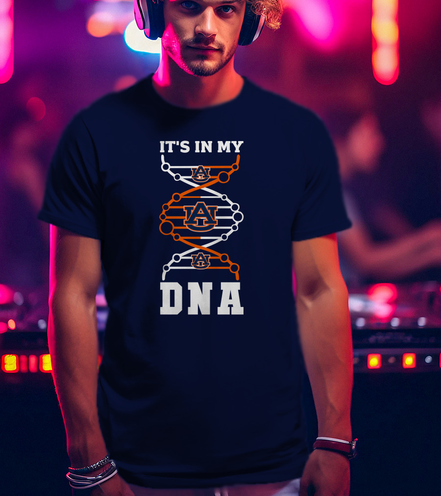 Auburn Tigers It's In My DNA Auburn University Logo DNA Strand T-Shirt
