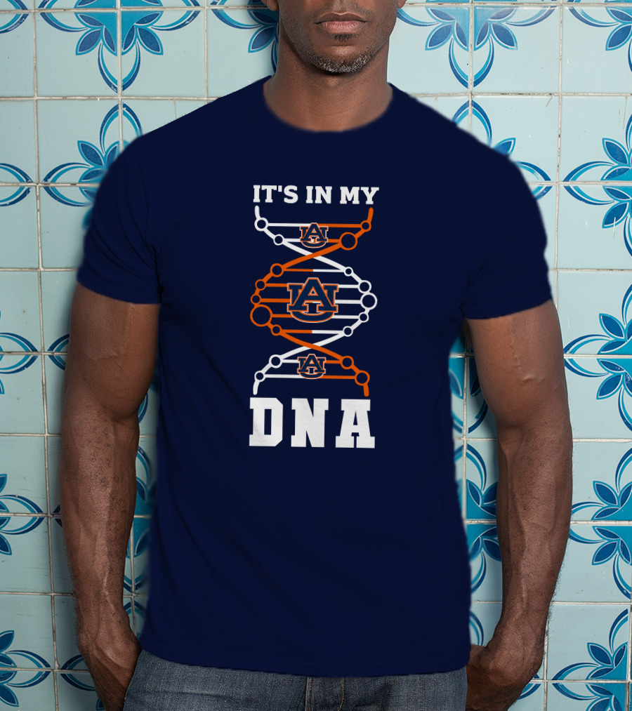 Auburn Tigers It's In My DNA Auburn University Logo DNA Strand T-Shirt