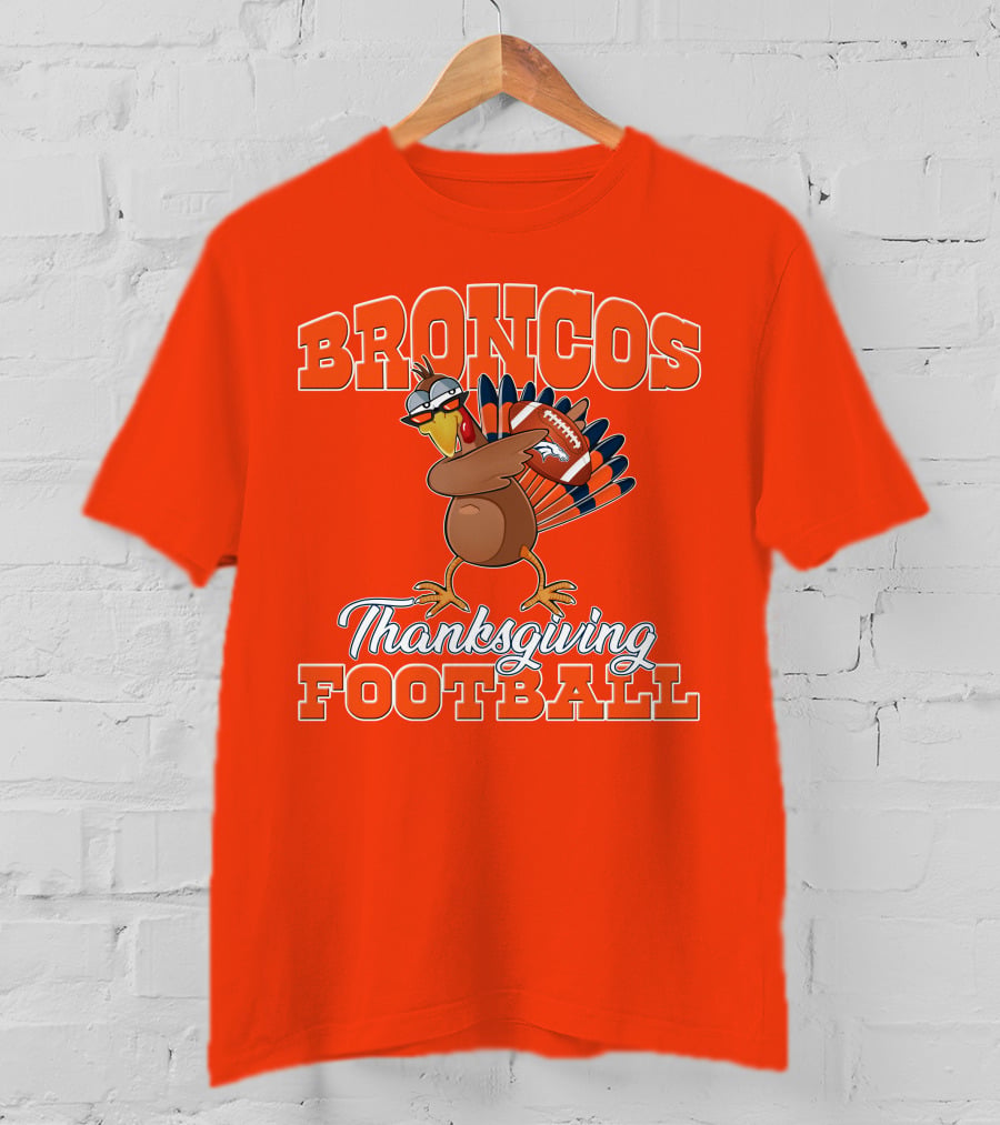 Broncos Thanksgiving Football Turkey T-Shirt