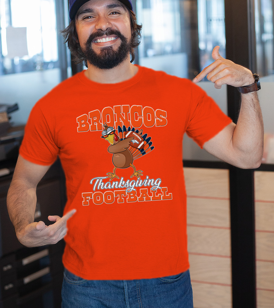 Broncos Thanksgiving Football Turkey T-Shirt