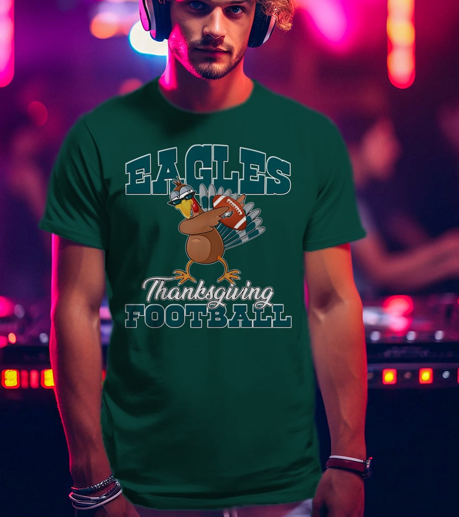 Eagles Thanksgiving Football Turkey T-Shirt