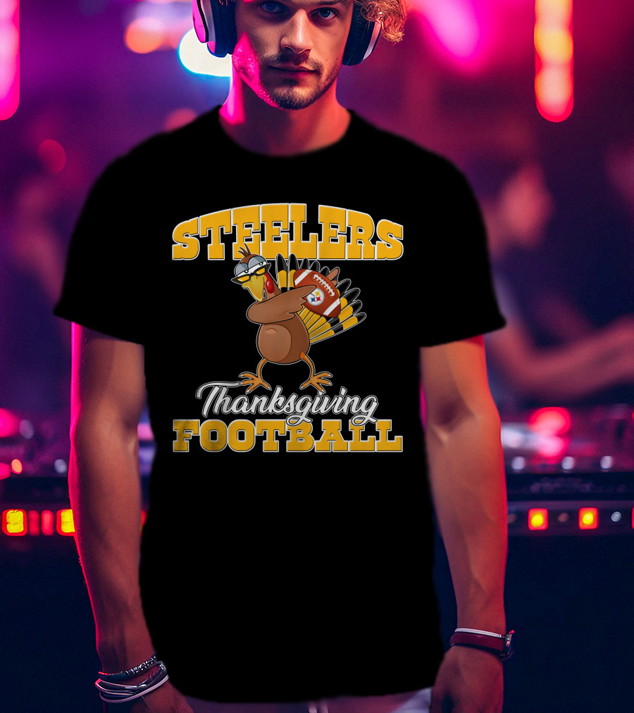Steelers Thanksgiving Football Turkey T-Shirt