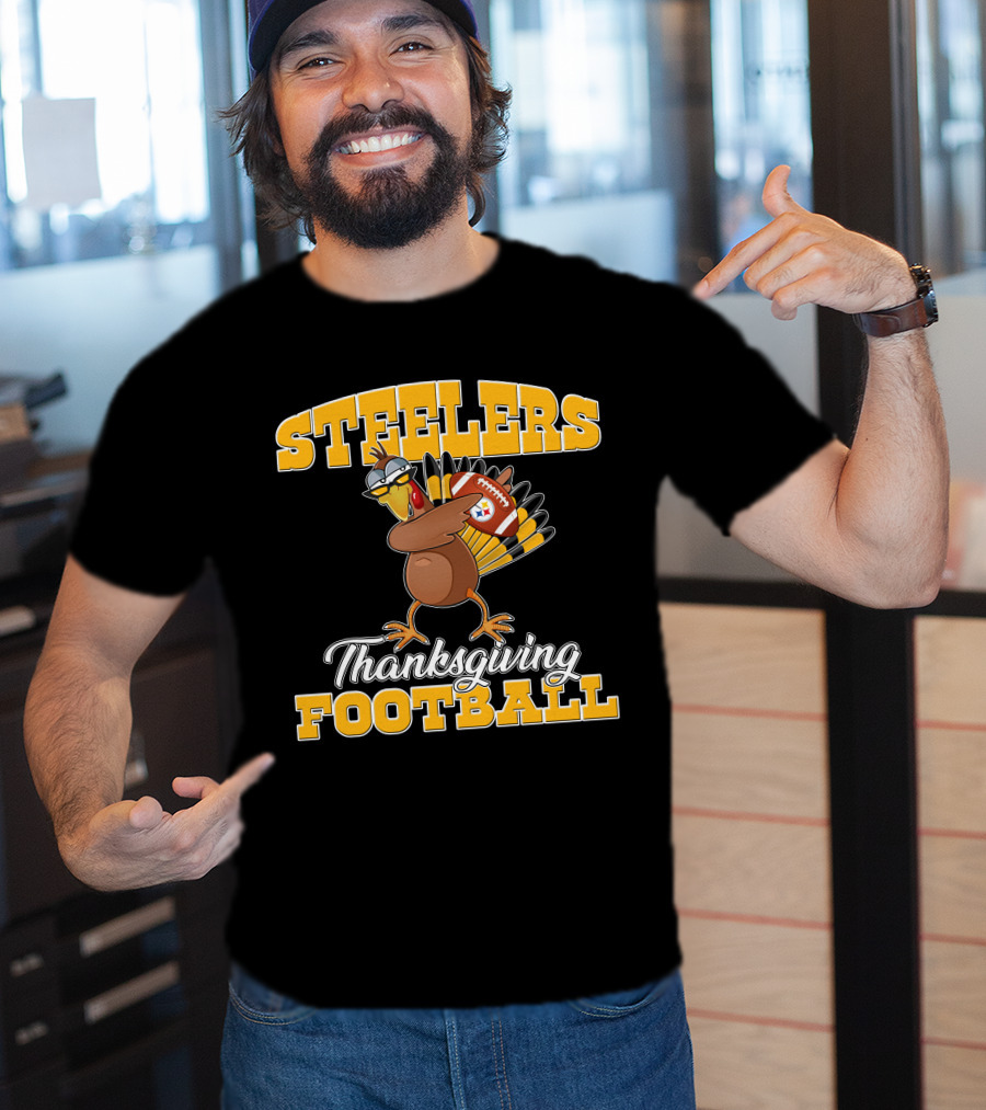 Steelers Thanksgiving Football Turkey T-Shirt