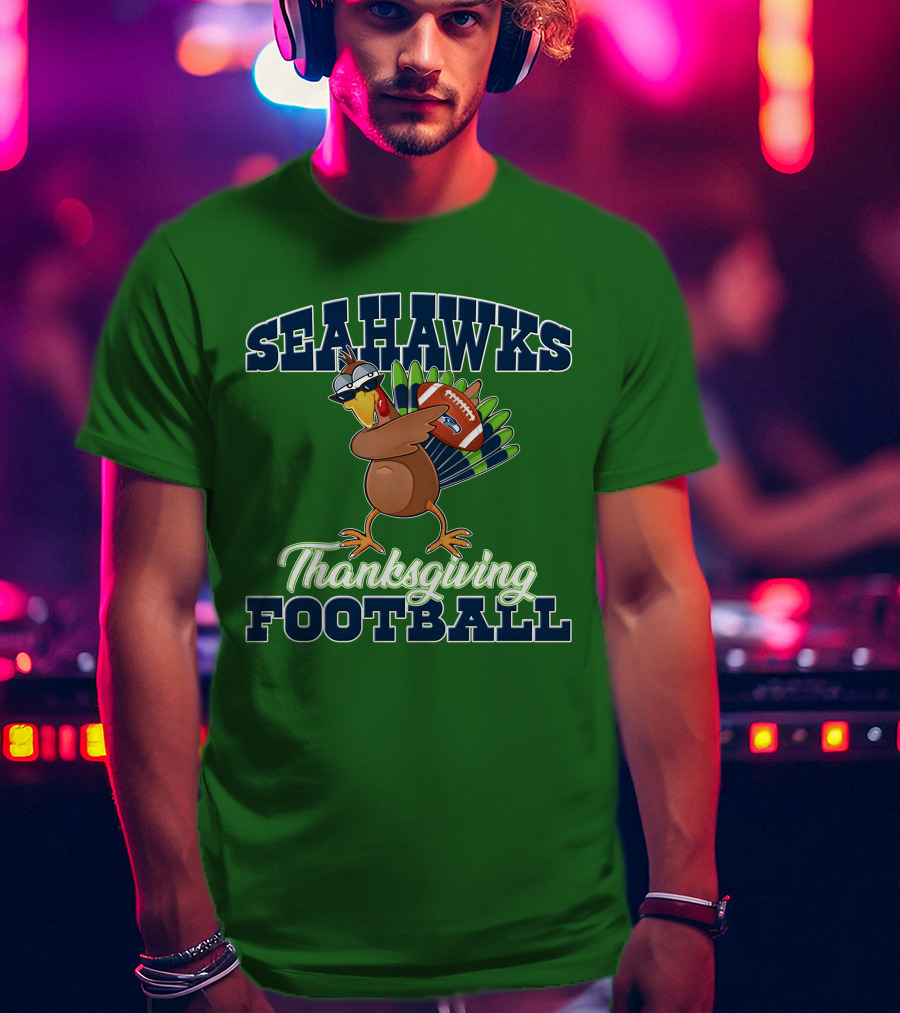 Seahawks Thanksgiving Football Turkey T-Shirt