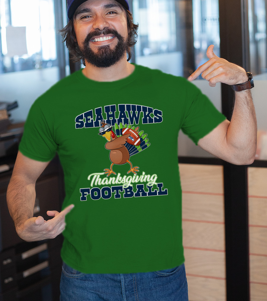 Seahawks Thanksgiving Football Turkey T-Shirt