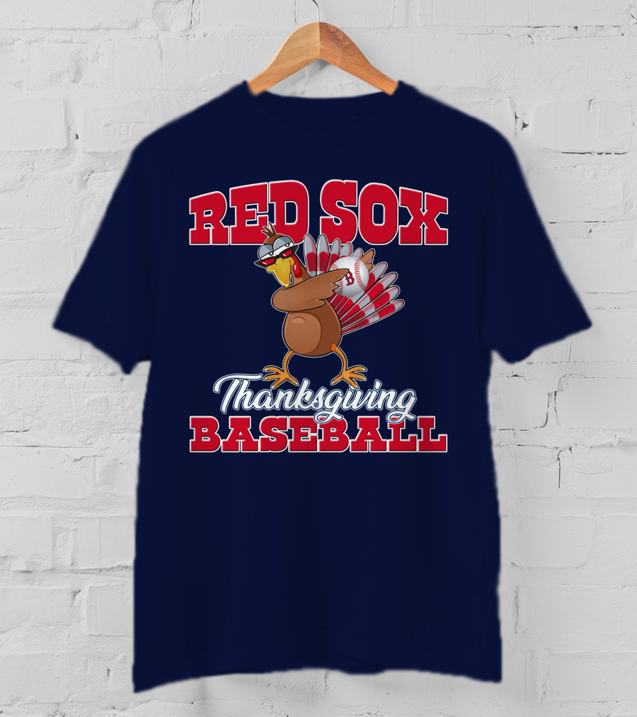 Red Sox Thanksgiving Baseball Turkey T-Shirt