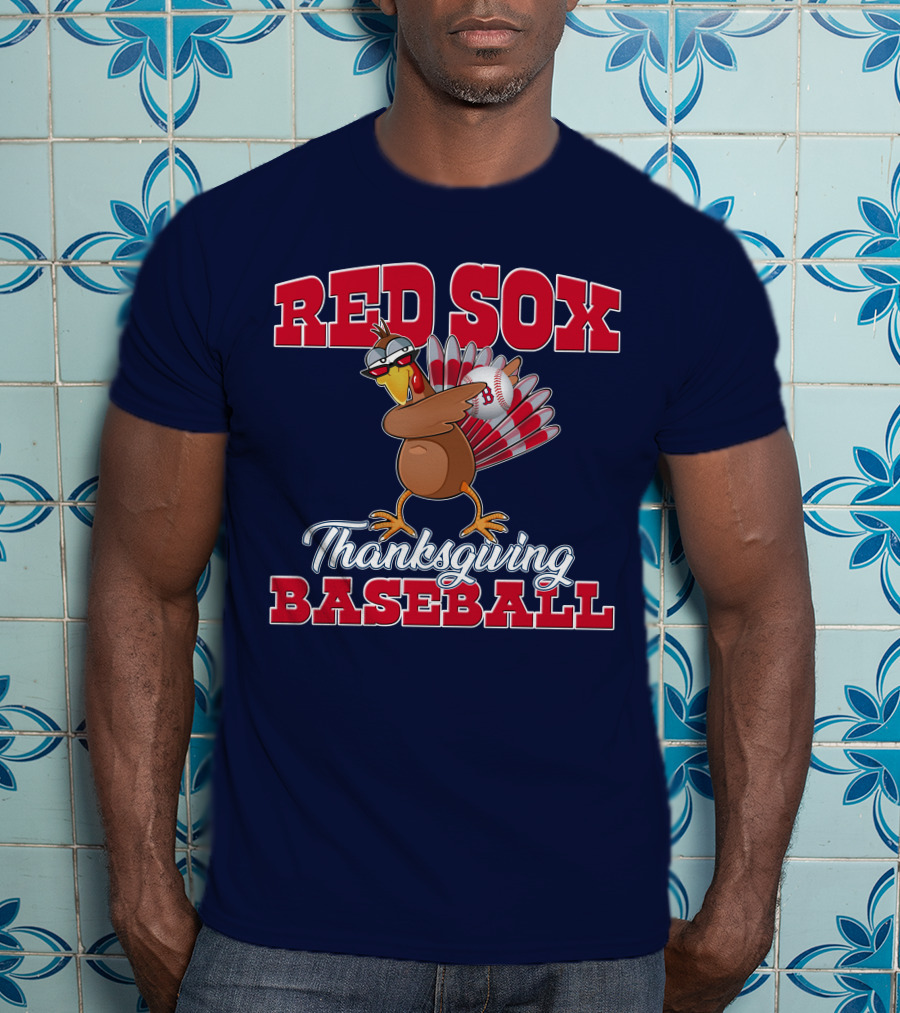 Red Sox Thanksgiving Baseball Turkey T-Shirt