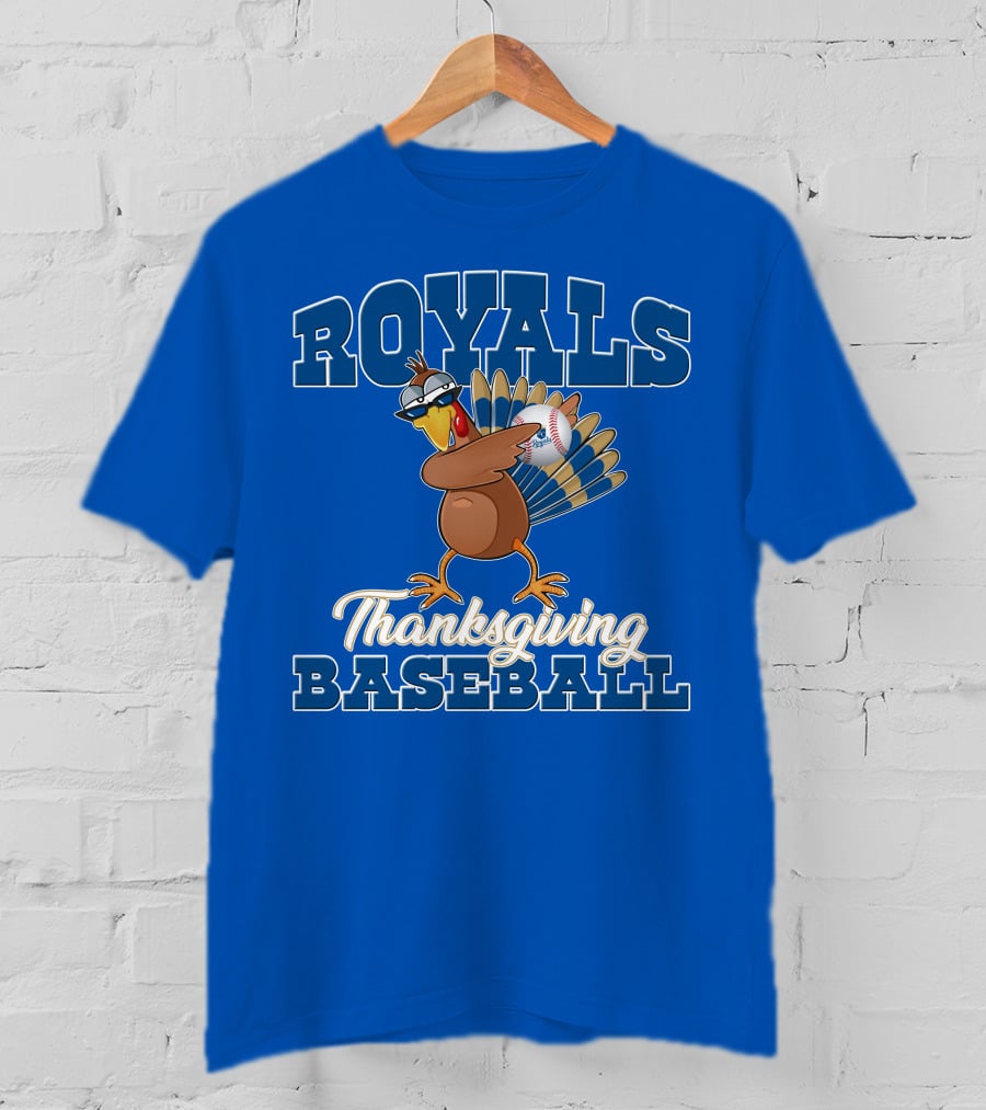 Royals Thanksgiving Baseball Turkey T-Shirt