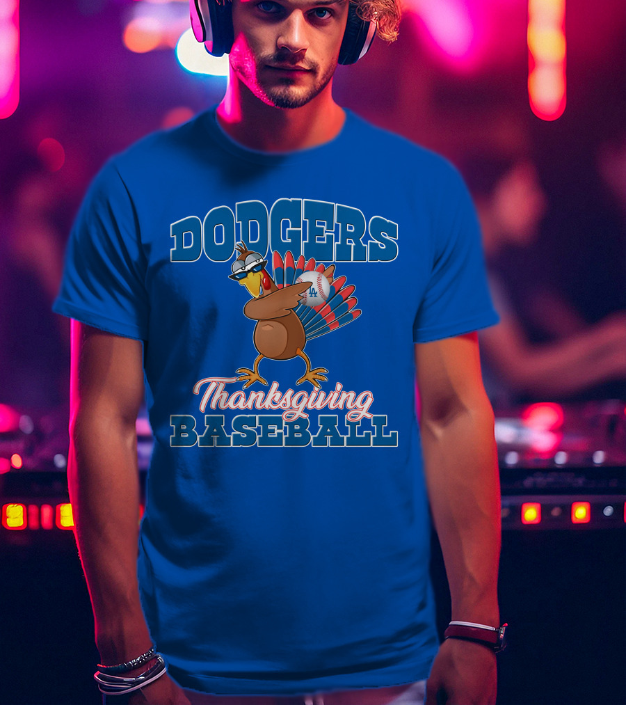 Dodgers Thanksgiving Baseball T-Shirt