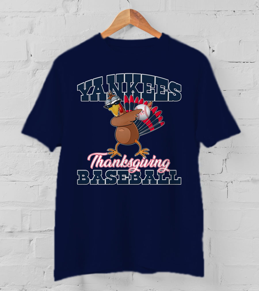 Yankees Thanksgiving Baseball Turkey T-Shirt