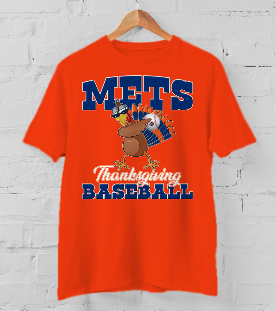 Mets Thanksgiving Baseball Turkey T-Shirt