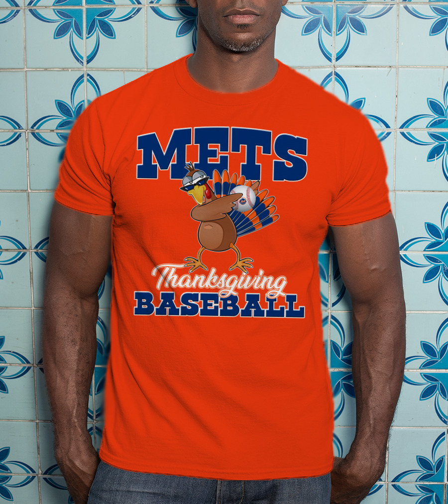 Mets Thanksgiving Baseball Turkey T-Shirt