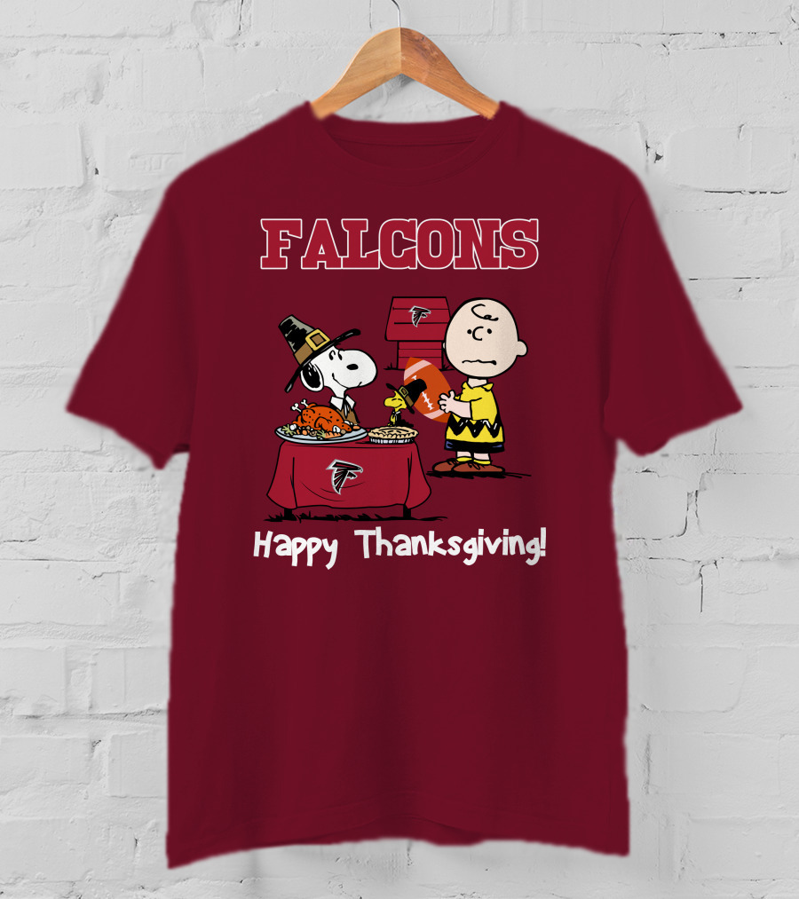 Falcons Snoopy Charlie Brown Thanksgiving Football Peanuts T-Shirt