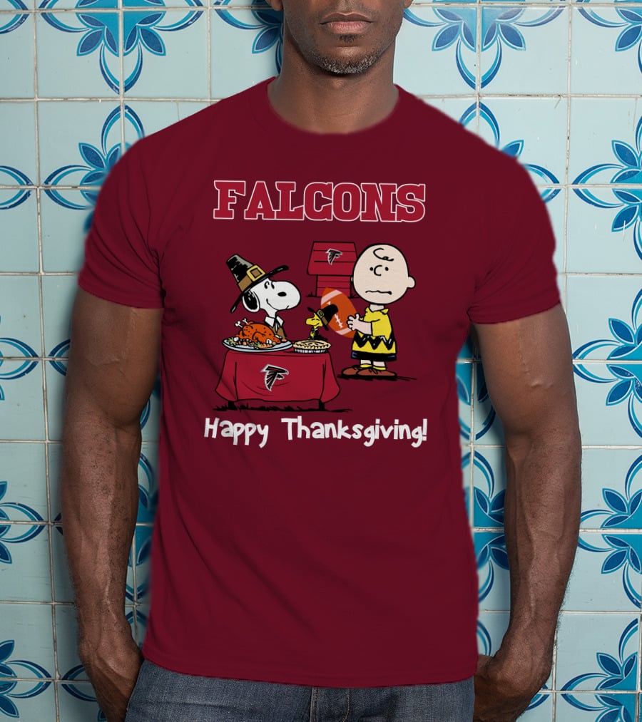 Falcons Snoopy Charlie Brown Thanksgiving Football Peanuts T-Shirt
