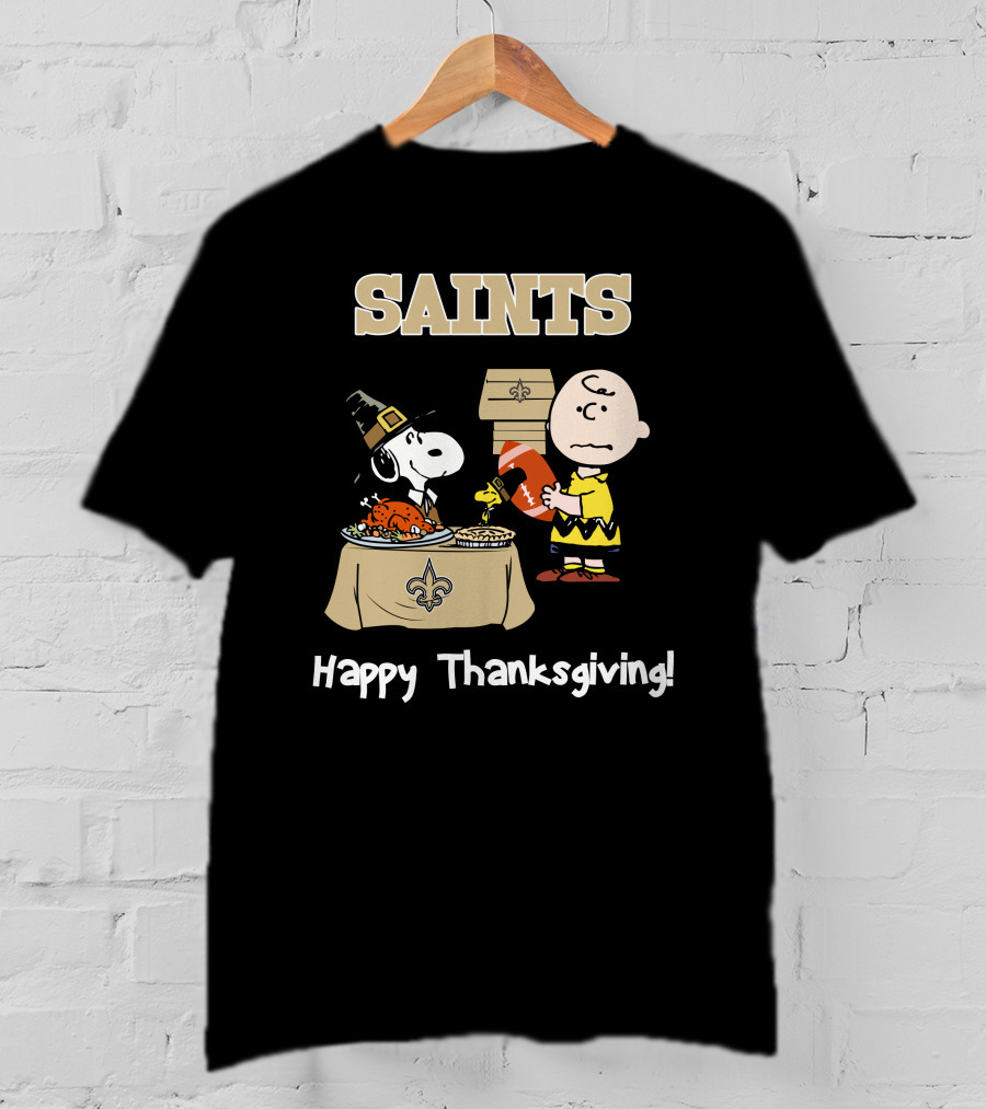 SAINTS New Orleans Happy Thanksgiving Snoopy T-Shirt
