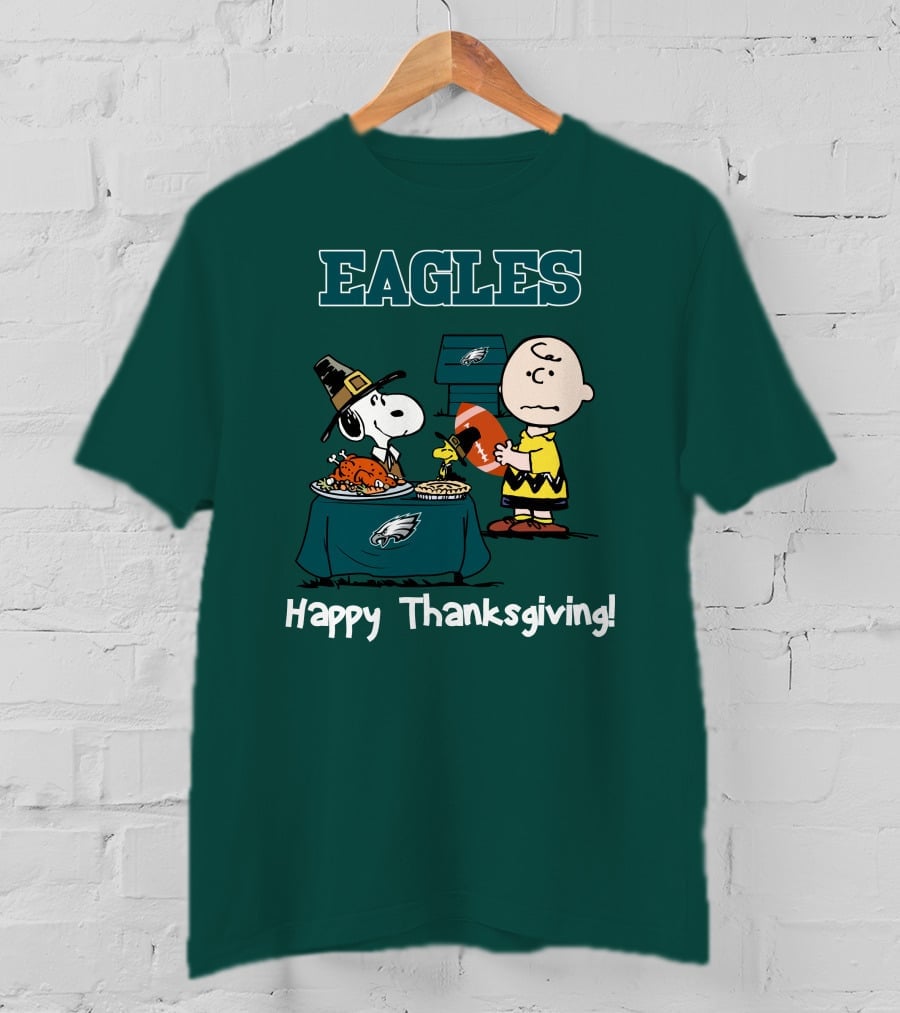 Eagles Snoopy Thanksgiving Football Peanuts Philadelphia T-Shirt