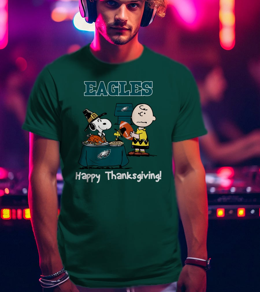 Eagles Snoopy Thanksgiving Football Peanuts Philadelphia T-Shirt
