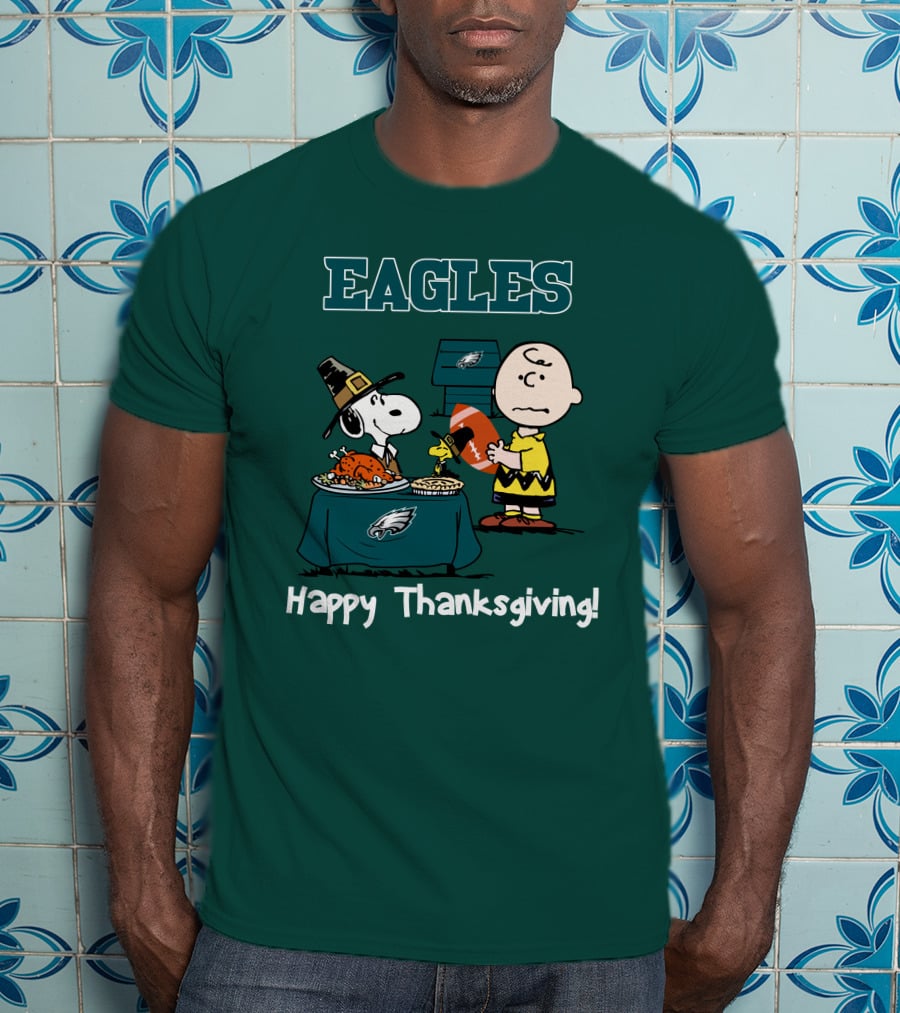 Eagles Snoopy Thanksgiving Football Peanuts Philadelphia T-Shirt