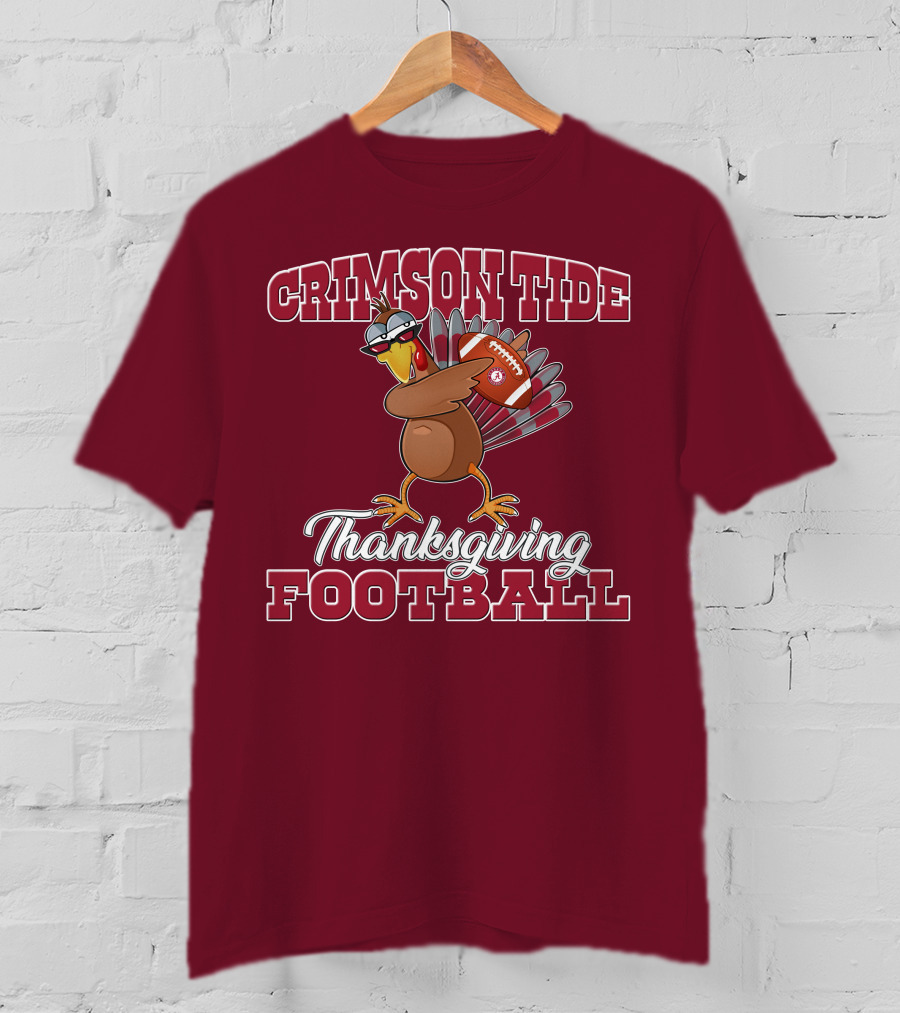 Crimson Tide Thanksgiving Football Turkey T-Shirt