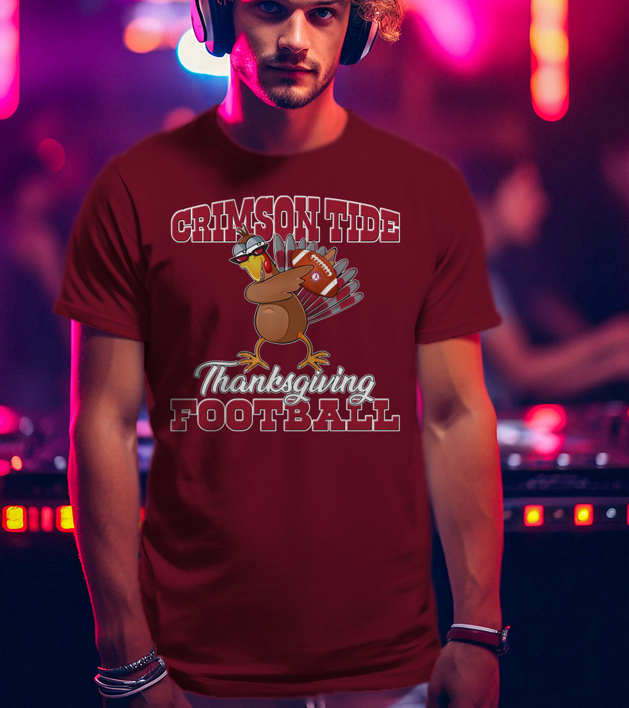 Crimson Tide Thanksgiving Football Turkey T-Shirt