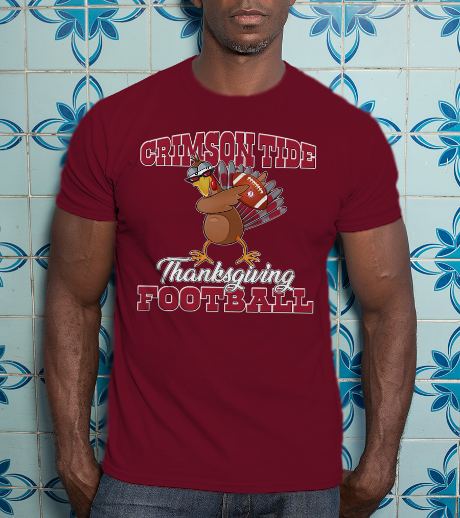 Crimson Tide Thanksgiving Football Turkey T-Shirt