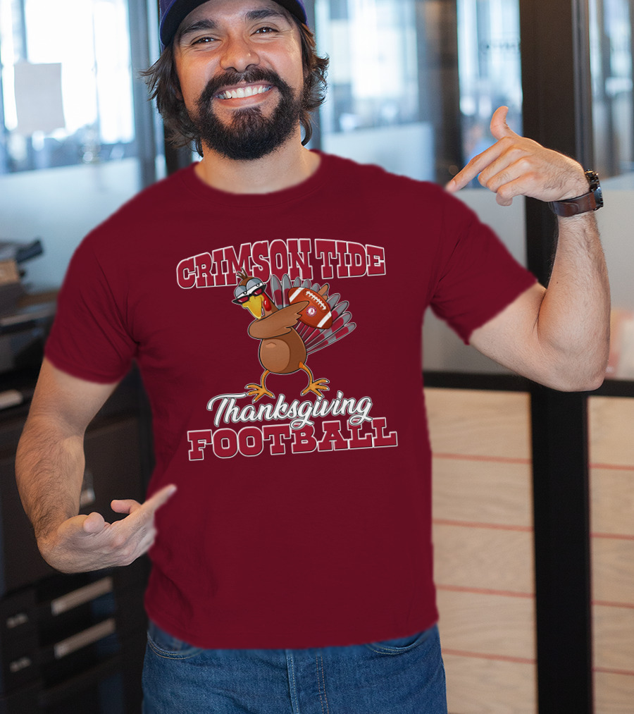 Crimson Tide Thanksgiving Football Turkey T-Shirt