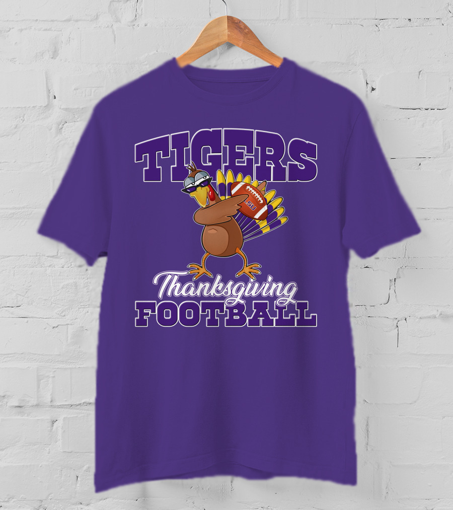Tigers Thanksgiving Football LSU Turkey T-Shirt