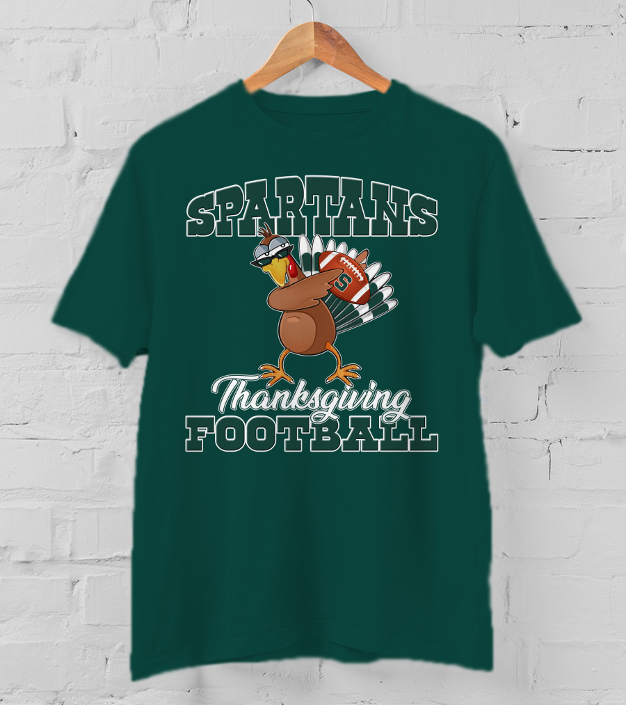 Spartans Thanksgiving Football Turkey Michigan State T-Shirt