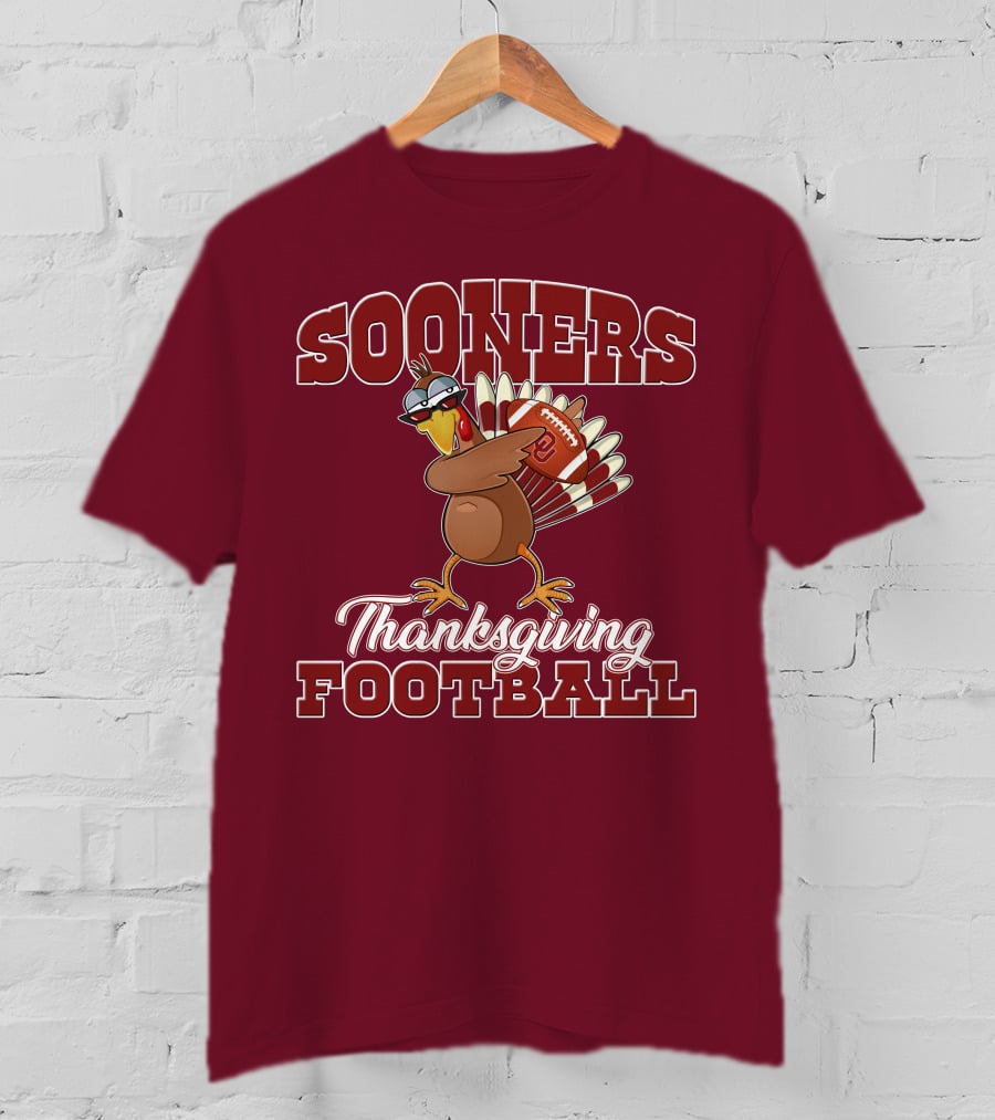 Sooners Thanksgiving Football Turkey In Sunglasses T-Shirt