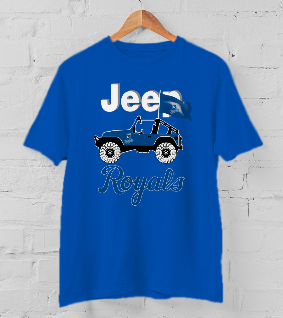 Jeep Kansas City Royals Blue Flag Adventure T-Shirt