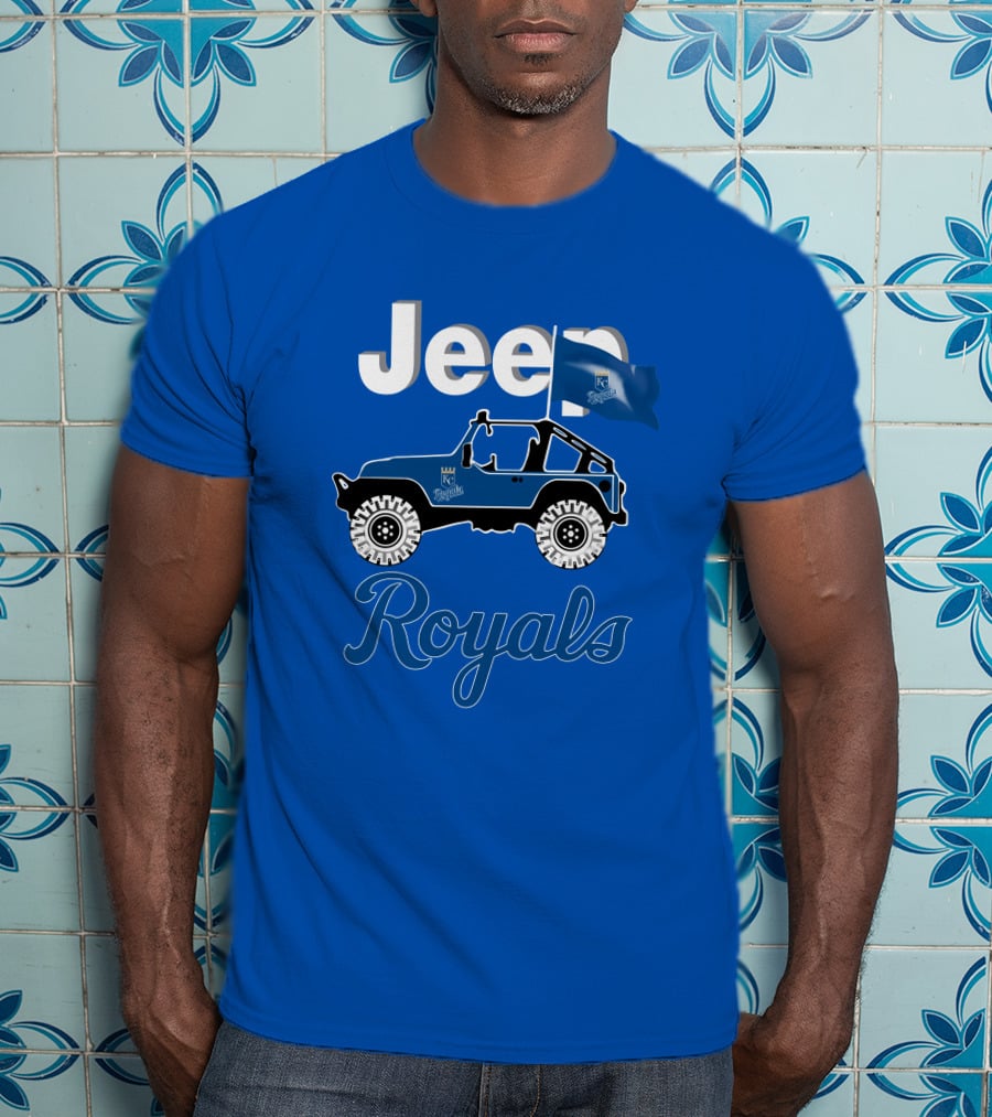 Jeep Kansas City Royals Blue Flag Adventure T-Shirt