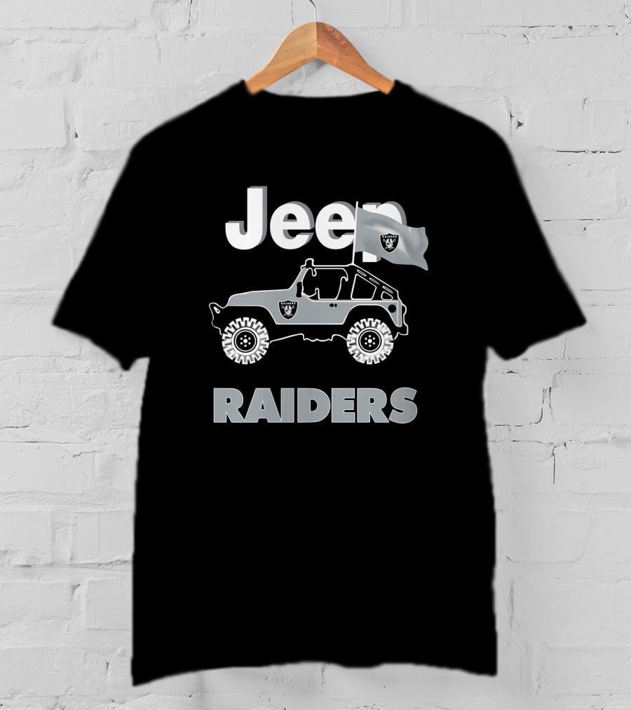 Las Vegas Raiders Jeep Flag Adventure T-Shirt
