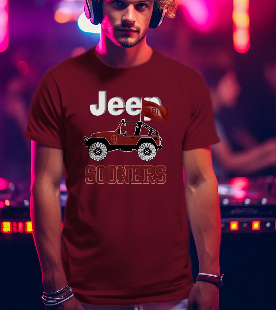 Jeep Sooners Ou Flag T-Shirt